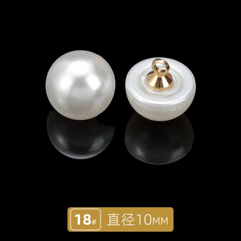10 szt. Guzik do kardiganu Guzik do czongsamu Guzik do koszuli Perłowy Okrągły Żywiczny Guzik bez dziurki Guzik do koszuli Sukienka swetrowa Guzik z koralikami