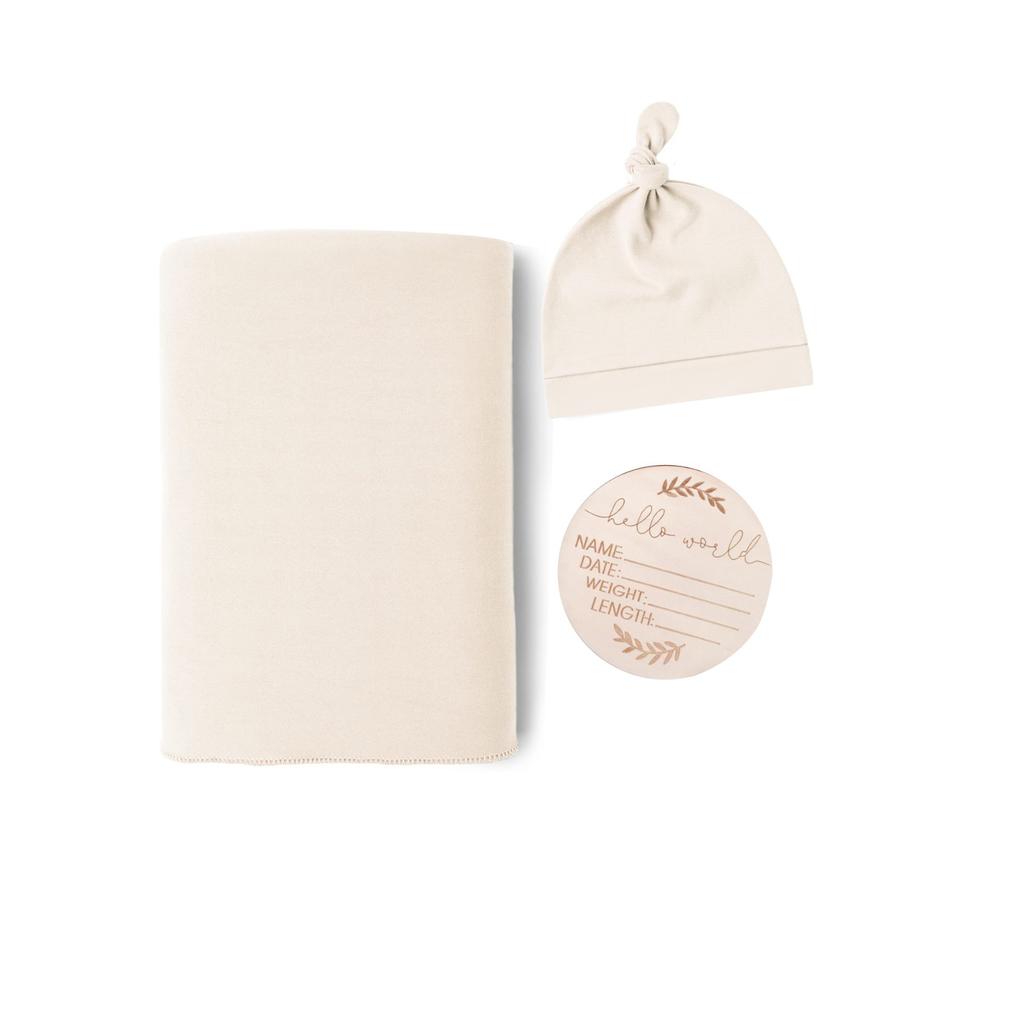 3pcs Set Newborn Baby Muslin Swaddle Blankets Cotton Hat Bedding Baby Receiving Blanket Swaddle Wrap Babies Accessories