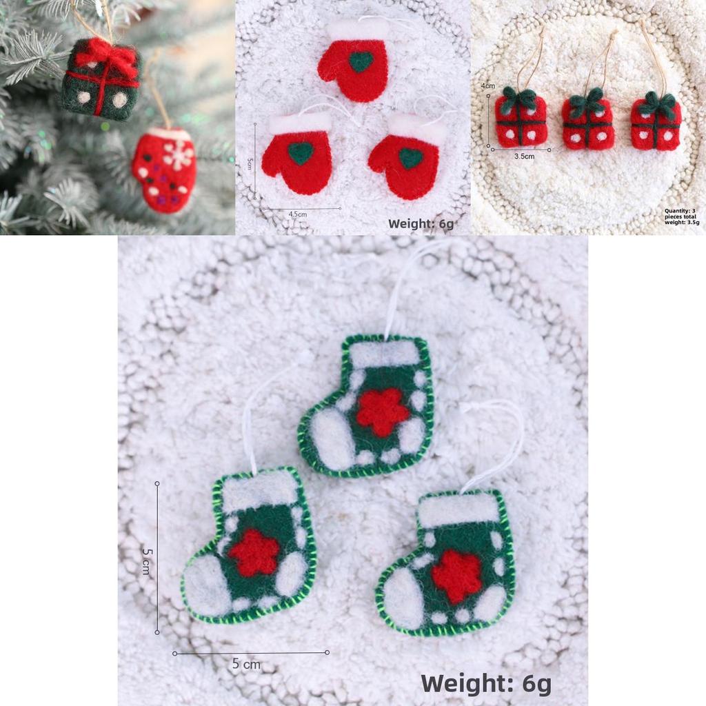 Felt Christmas Decorations With Cartoon Style For Festive Tree
