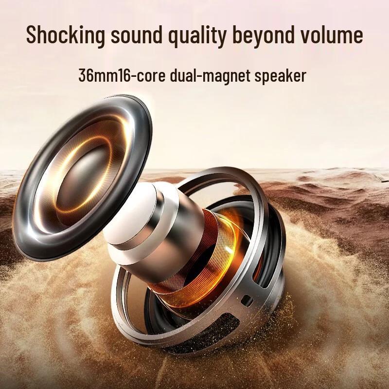 Newmine M66 Portable Magnetic Bluetooth Speaker with Ambient Light & Phone Stand CN plug (adapter included)