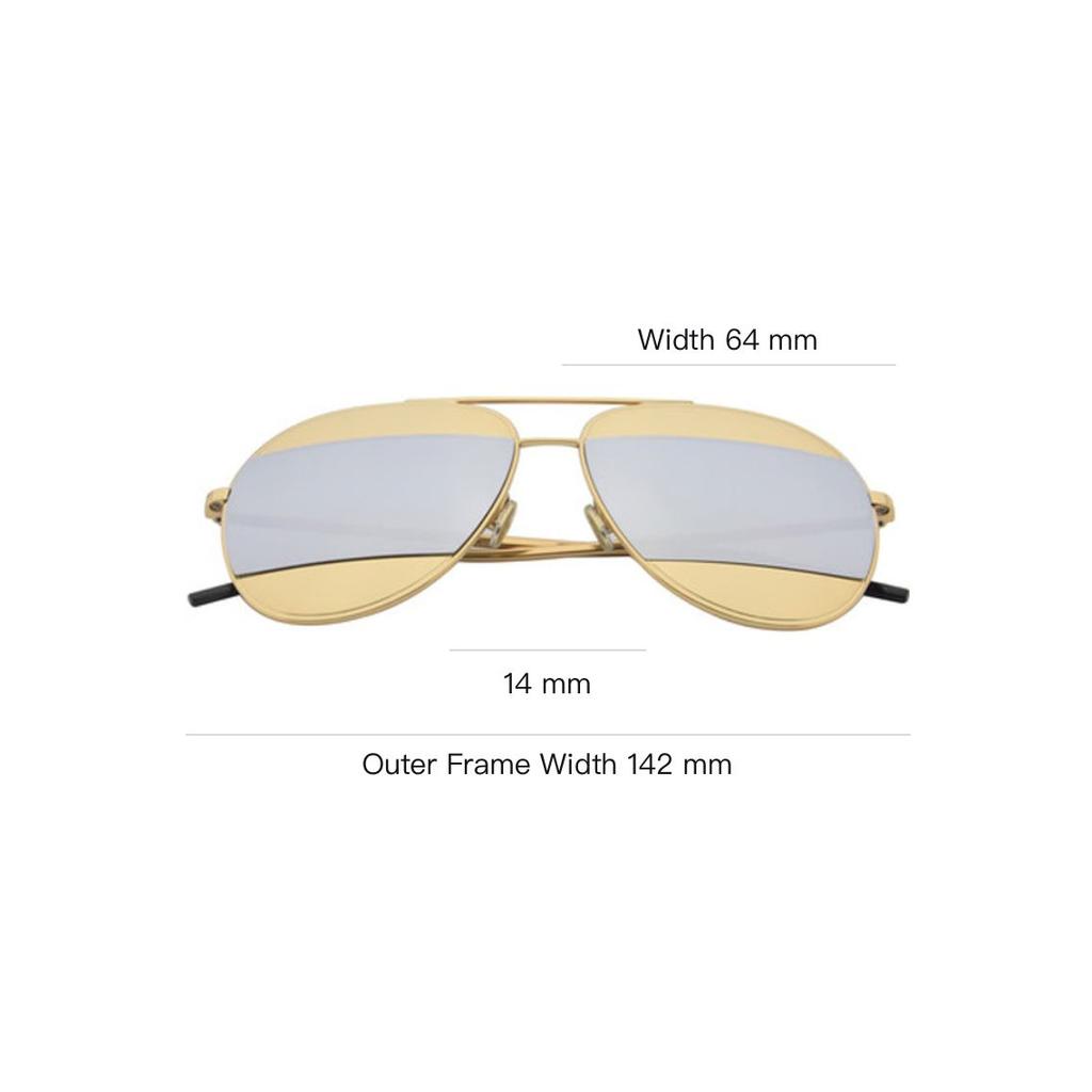 Dior Modne Okrągłe Okulary Przeciwsłoneczne Unisex Okulary Przeciwsłoneczne DIORSPLIT1-000DC-59