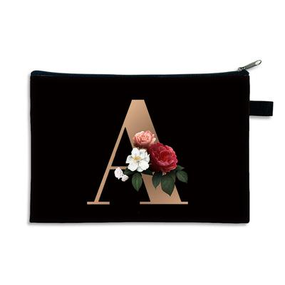 Creative Letter Printing Small Change Bag Polyester Zipper Small Bag Multi-functional Storage Carry-on Wallet