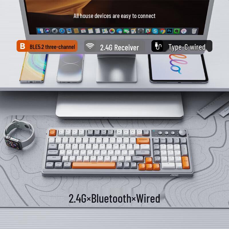 AOC GK210 Tri-Mode Wireless Gaming Keyboard