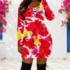 Women Plus Size Long Sleeve Double Crisscross Bodycon Hip Hugging Slim Pencil Midi Dress