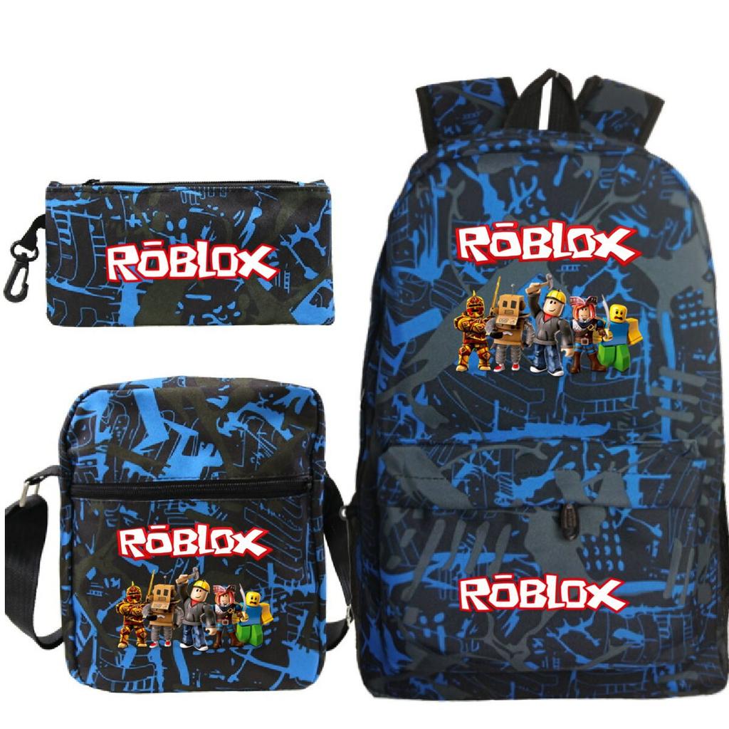 Primary And Secondary School Students Casual Schoolbag Three-Piece Cartoon Game Merchandise Printed Children'S Fashion Backpack
