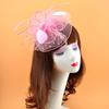 1Pc Fascinator Hat Feather Pearl Beaded Decor Girl Hair Clips Hair Accessories Headwear Flower Women's