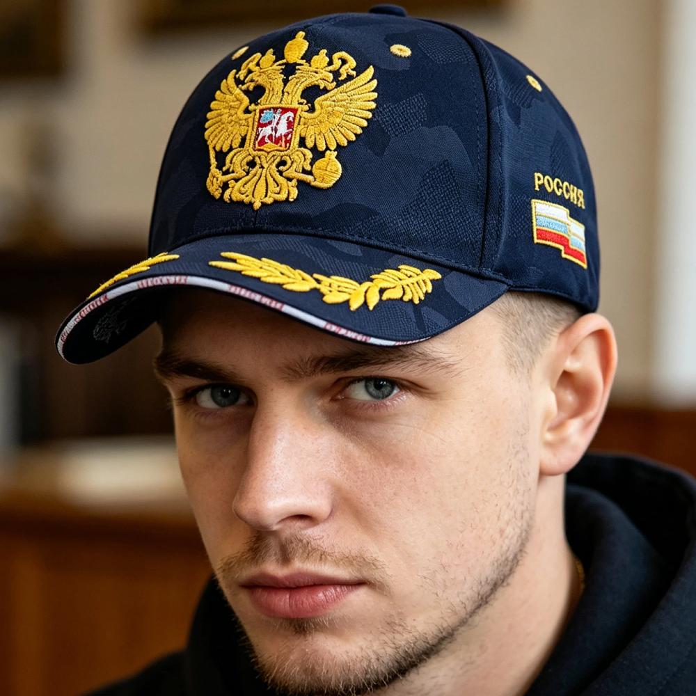Unisex Caps Russian Double-Headed Eagle Flag Emblem Embroidery Baseball Cap For Men Women Casual Outdoor Sports Hat Cap