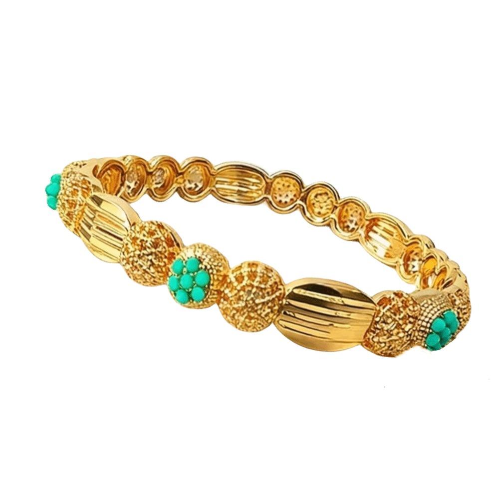 

Hollowed-Out Cuff Bangle Light Luxury Ethnic Cultural Bracelet Gold Bracelet Wedding Jewelry Style D