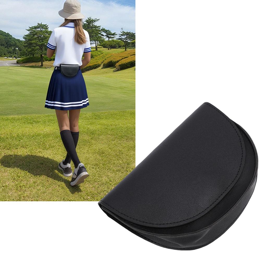 Rangefinder Waist Bag Stylish PU Leather Rangefinder Carrying Case with Belt for Balls Accessories
