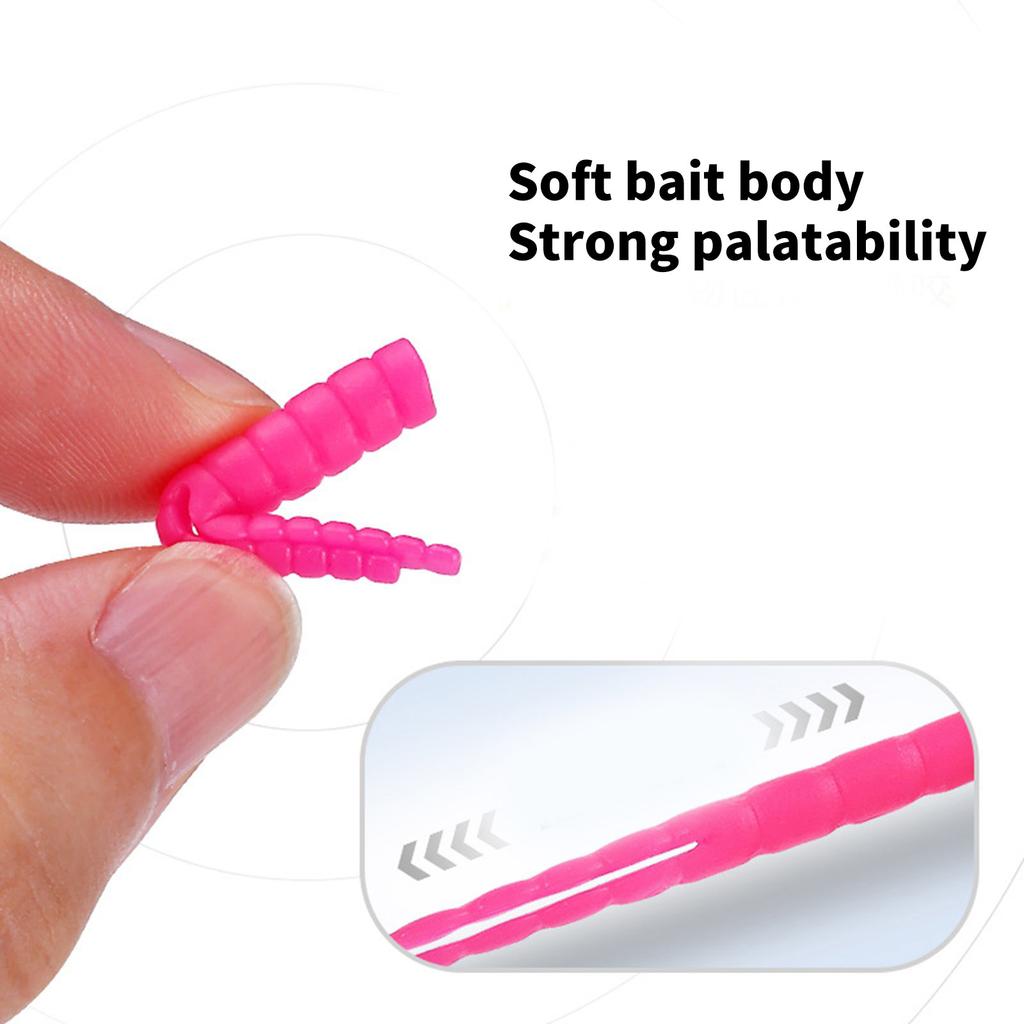 Fishing Tackle Soft Fishing Lures Set for Freshwater Saltwater Artificial Baits with Split Tail Grub Worms Jig Head Hook