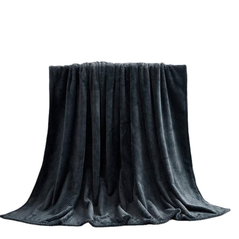 Thickened Pineapple Plaid Coral Fleece Blanket - Sofa, Yoga, Nap, or Japanese Style Cover