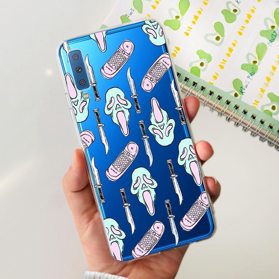 Silicone Cover For Samsung Galaxy A7 2018 Case A750 A750F Case Clear TPU Fashion Phone Case For Samsung A 7 2018 SM-A750F Fundas