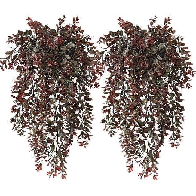 PASYOU Fake Leaves Plants for Christmas Decor, Gold Artificial Shrubs Grass Foliage Plastic Bulk Leaf Indoor Outdoor Home Garden Party Hotel Verandah