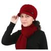 Warm Velvet Wool Beret for Middle-Aged & Elderly - Fashionable, Solid Color, Thick Knitted Winter Hat with Short Brim