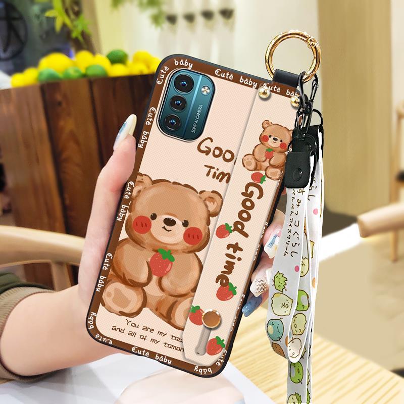 Phone Holder Shockproof Phone Case For Nokia G11/G21 Cartoon Lanyard Protective Waterproof Back Cover Fashion Design
