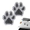 Glittering Rhinestone Paw Decals Waterproof Sticker for All Weather Durability