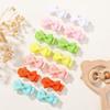 Ribbon Hair Bows Hair Clips Solid Color Safety Bows Headwear Accessories Kids Head Claw Baby Girls