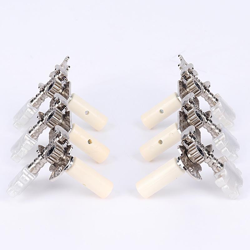 Classical Guitar Three-String Tuning Pegs with Knobs