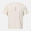 DESCENTE Women'S Running Semi-Crop Short Sleeve T-Shirt Ivory Sr122Rts31