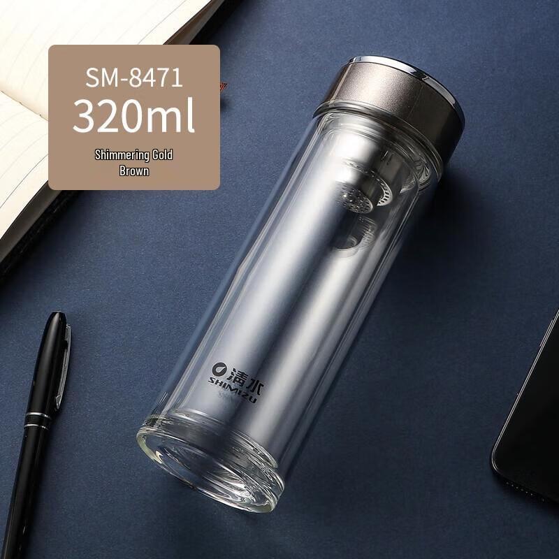 Qingshui Shanyao Double-Layer Glass Cup