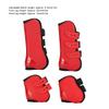 A Set of Fore Hind Leg Boots Adjustable Leg Guard Protector Horse Riding EquipmentRed L