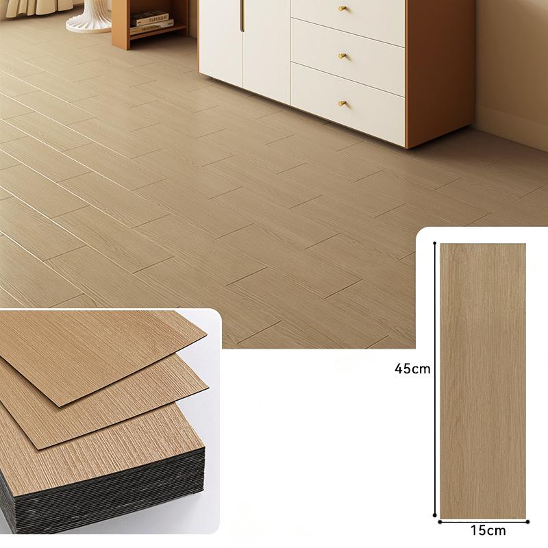 10 Pcs 45x15cm Self-adhesive Floor Sticker Thicken Wood Grain Wall Sticker Living Room DIY Wall Tiles Furniture Renovation Decor