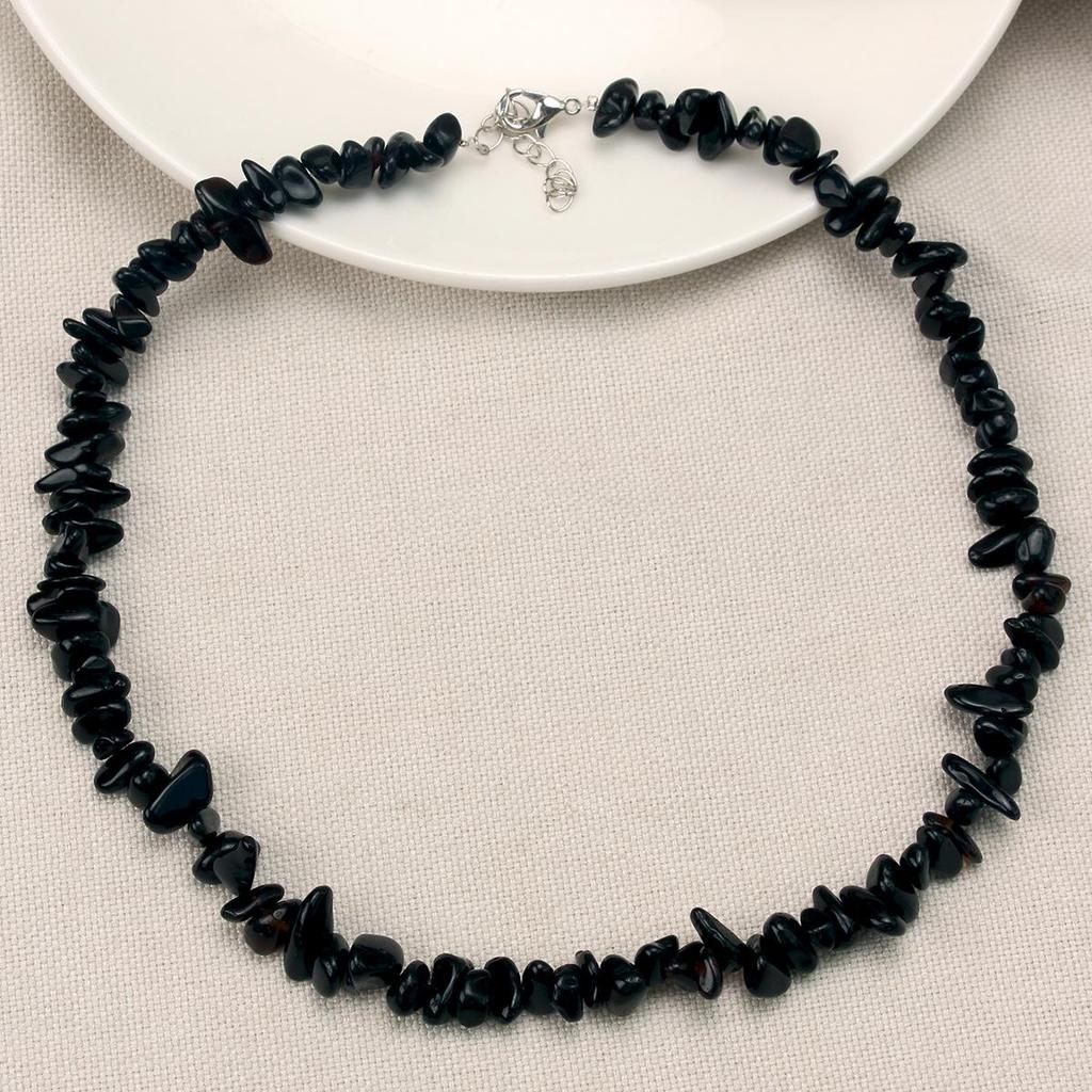 Crushed Crystal Handmade Beaded Necklace - Versatile Spring/Summer Beach Style for Women