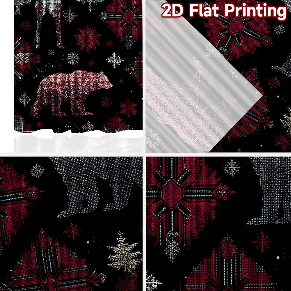 2 Stück, 2D-FLACHDRUCK Vorhänge (Ohne Stange) Wildscape Muster Digitaldruck auf Feiertagsvorhängen Stoffvorhänge Dekorationen