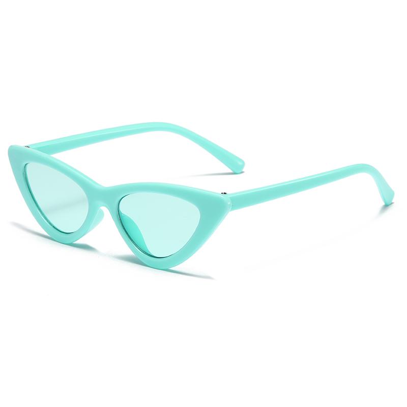New Boys' and Girls' Glasses Retro Triangle Cat Eye Kids Sunglasses Trendy Personality Candy Color Cute Children's Sunglasses