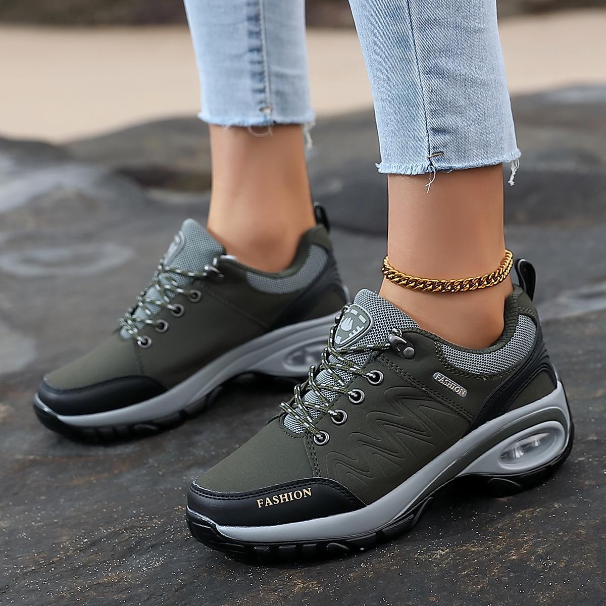 

Кроссовки женские на воздушной подушке 2022 года, осенние — увеличение высоты, амортизация, толстая подошва, универсальные повседневные кроссовки 38