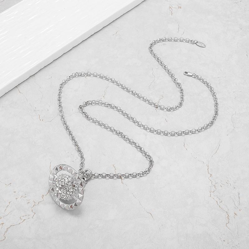 Mayfair Diamond Paved Saturn Punk Necklace for Men & Women