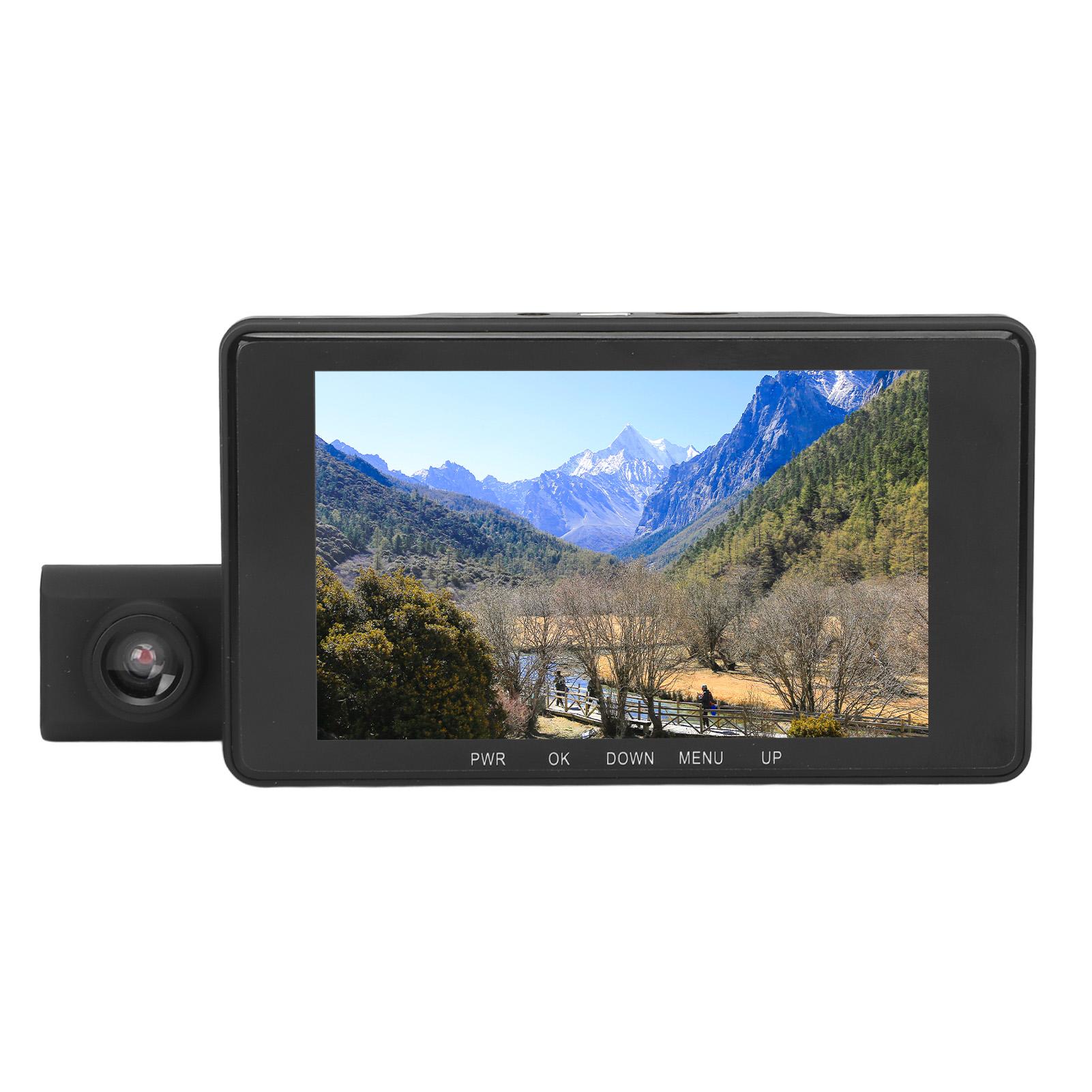 

Видеорегистратор 4 дюйма HD 1080P Интеллектуальное обнаружение движения Передний и задний видеорегистратор для вождения A6