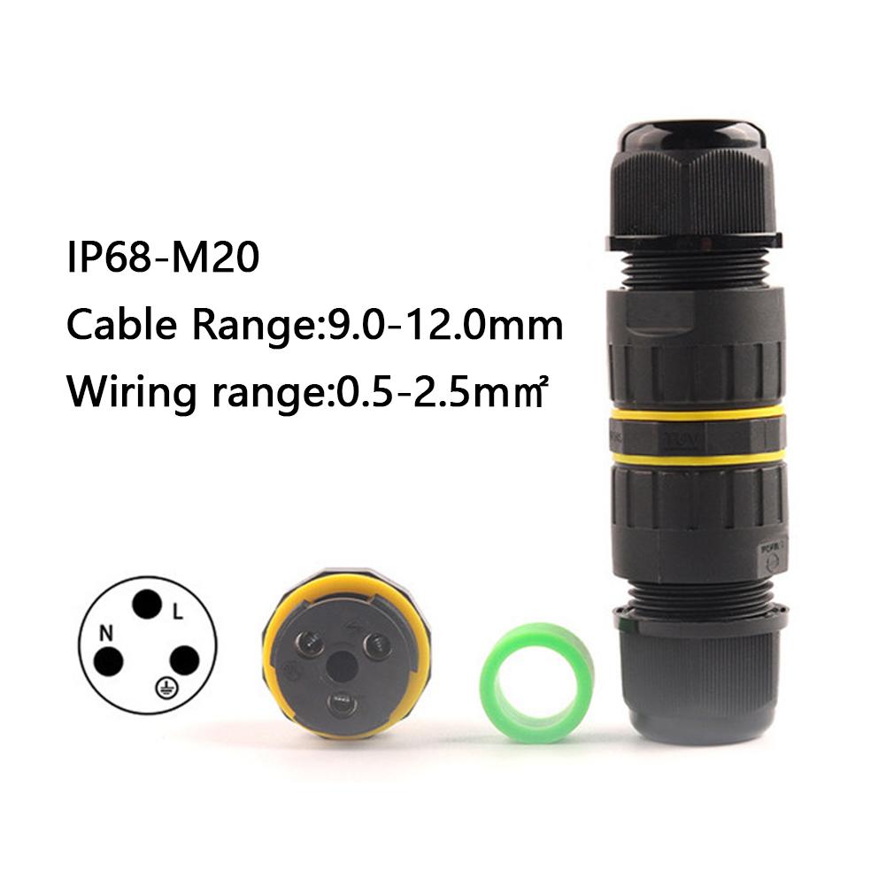 IP68 Waterproof Outdoor Wire Connector Electrical Cable 23Pin Socket for LED Lights Fountains Tunnels Underground Use
