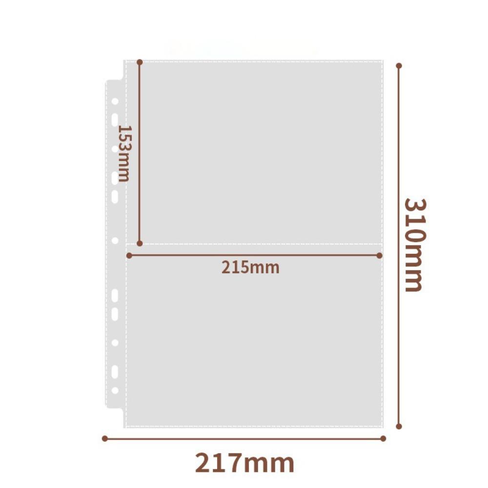 A4 Photocard Binder Sheets Transparent PP Acid Free Photo Album Refill Pages Multiple Pockets Sleeve Card Stamp Die