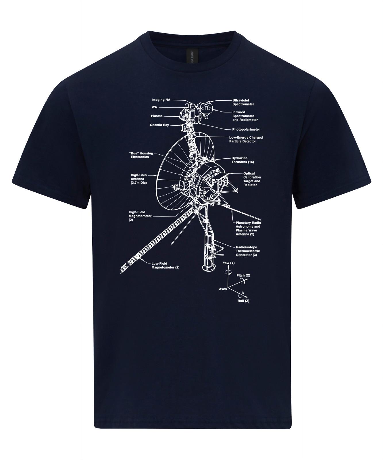 Voyager Space Probe Schematic T-shirt Nasa T-shirt Voyager Blueprint M
