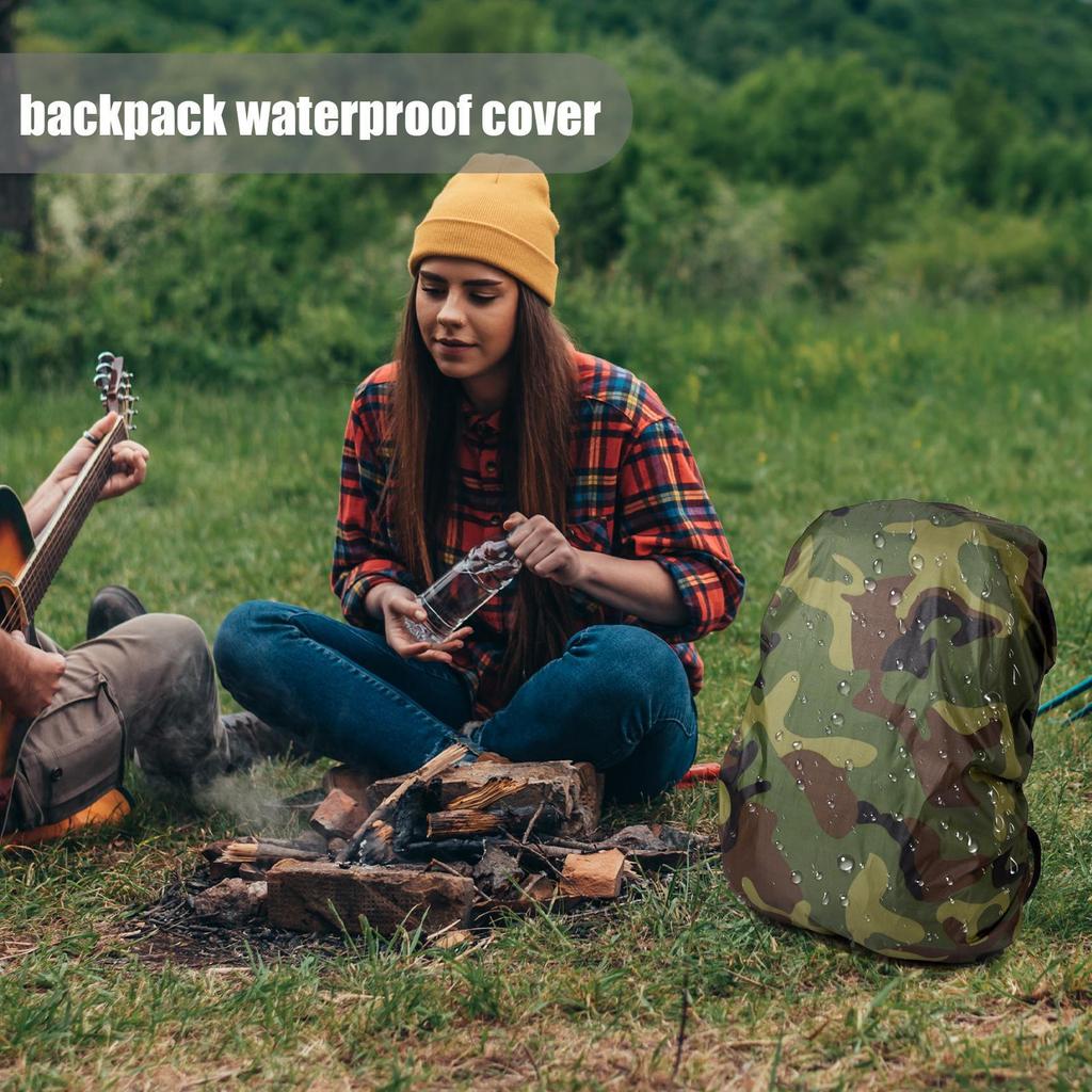 Bike & Hike Rain Cover Waterproof Backpack Protector with Reflective Strips Compact & Tear Resistant for Cycling Hiking