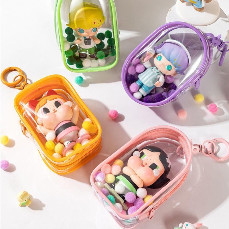 Jewelry Organizer Thicken Transparent Mystery Box Storage Case PVC Storage Box Cute Toy Doll Bag Keychain Wallet Dustproof Case