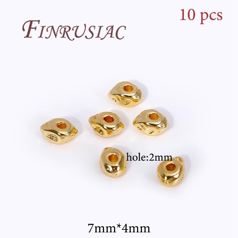 18K Gold Plated Bead End Caps For Jewelry Making Supplies Spacer Bead Caps DIY Accessories