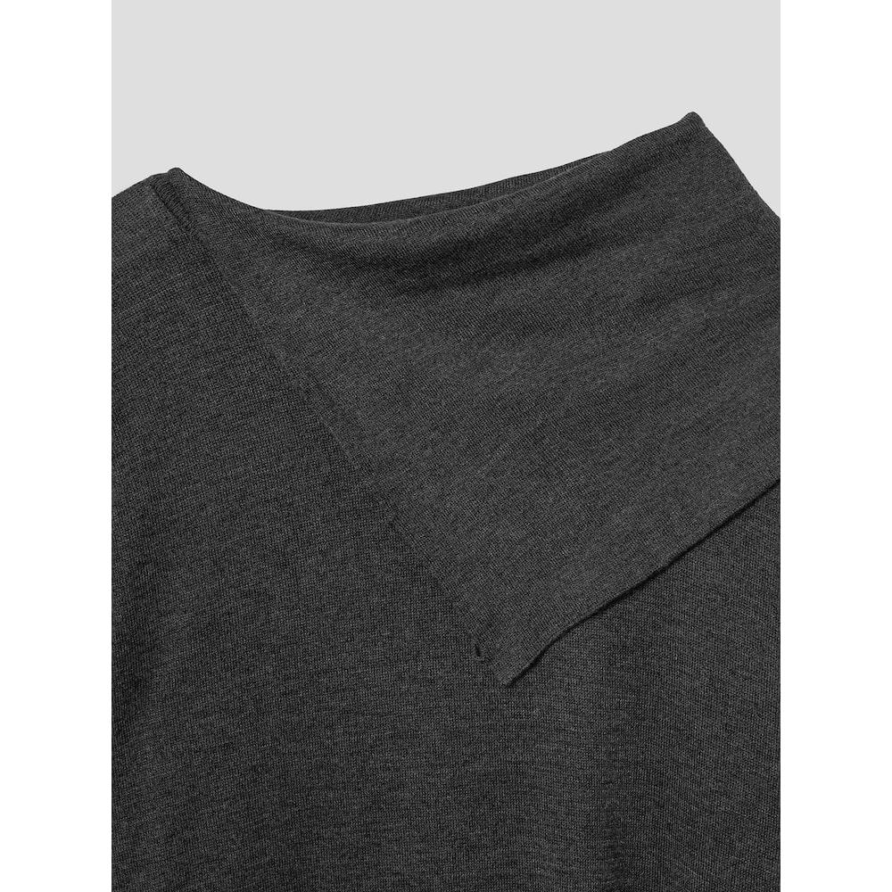 Anggae Button Fluid Pullover Ash