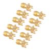 SMA Socket, 10pcs SMA Female Connector Brass SMA Female Base Socket   PCB Mount 50 Ohm RF Connectors, SMA   Optic Connectors