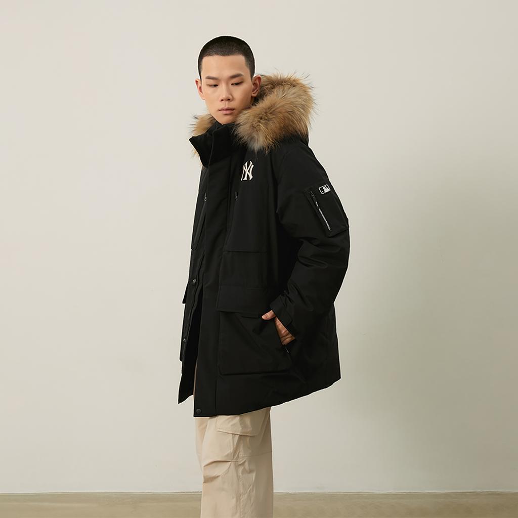 New MLB New York Yankees Basic Collection 24FW Jackets & Coats Down Jacket Unisex Black 3ADJB1346-50BKS