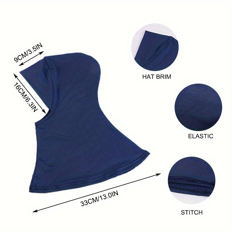 Stretchable Ethnic Long Tube Undercap Hijab Caps Breathable Headscarf Hat For Women Soft Hijab Bonnet With Full Neck Coverage
