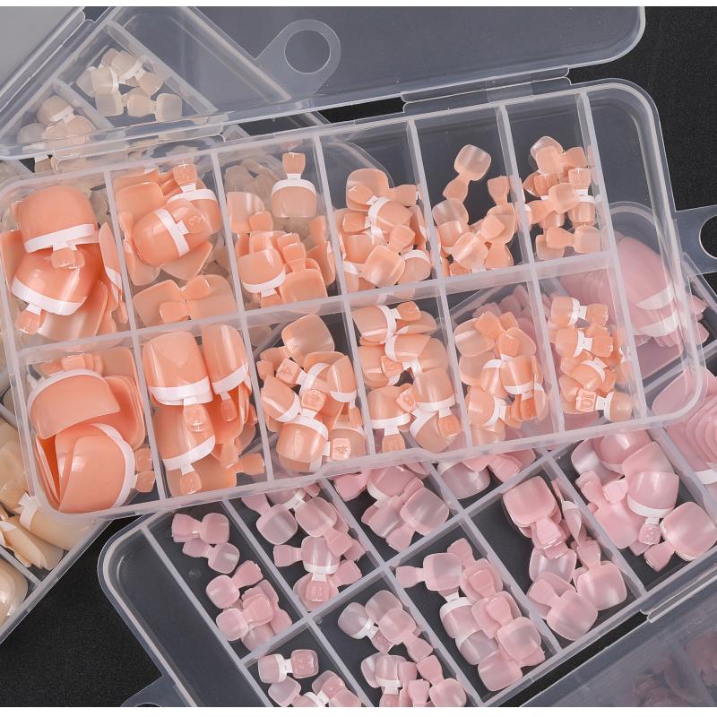 Artificial Short Square Toenails 120Pcs White Full Cover Press On Toe Nails for Women Summer Beach Holiday