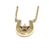 Used Good Condition Star Jewelry K10 D0.02ct Necklace  Yellow Gold Horseshoe Diamond STAR JEWELRY Pendant 8C