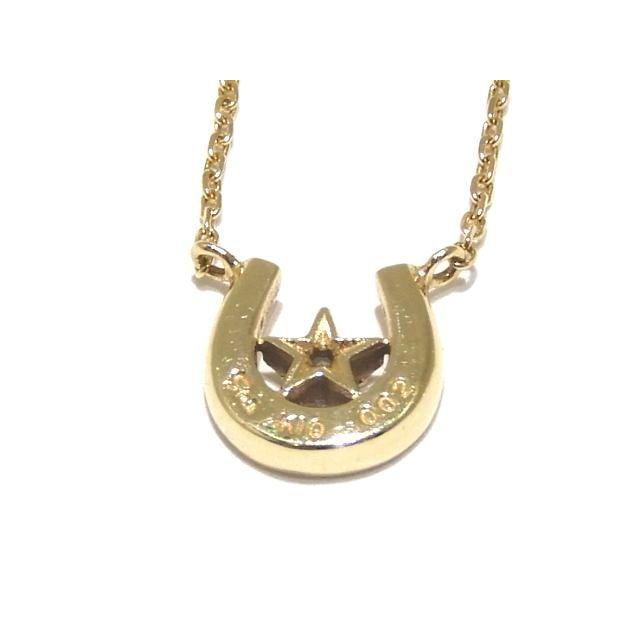 Used Good Condition Star Jewelry K10 D0.02ct Necklace Yellow Gold Horseshoe Diamond STAR JEWELRY Pendant 8C