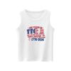 Girls  Kids Summer Crewneck Sleeveless Shirts Tank Tops Independence Day