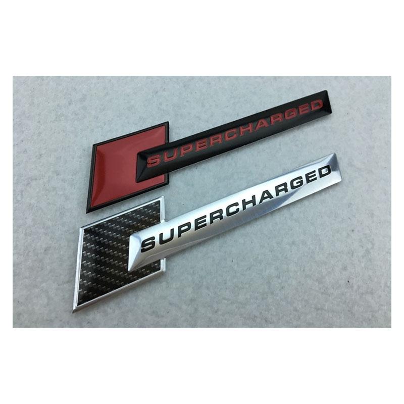 Styling Car Aluminum Stickers Supercharged Decal Emblem Badge Sticker For