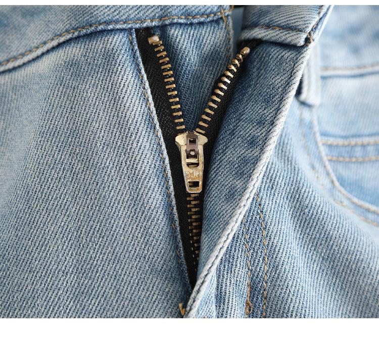 Damen Jeans mit hoher Taille, schmalem geradem Bein - Perfekt für Birnenformen