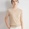 23 Autumn/Winter Women's Five-Sleeve Cashmere Sweater - Round Neck, Fashionable Half-Sleeve Knit Top
