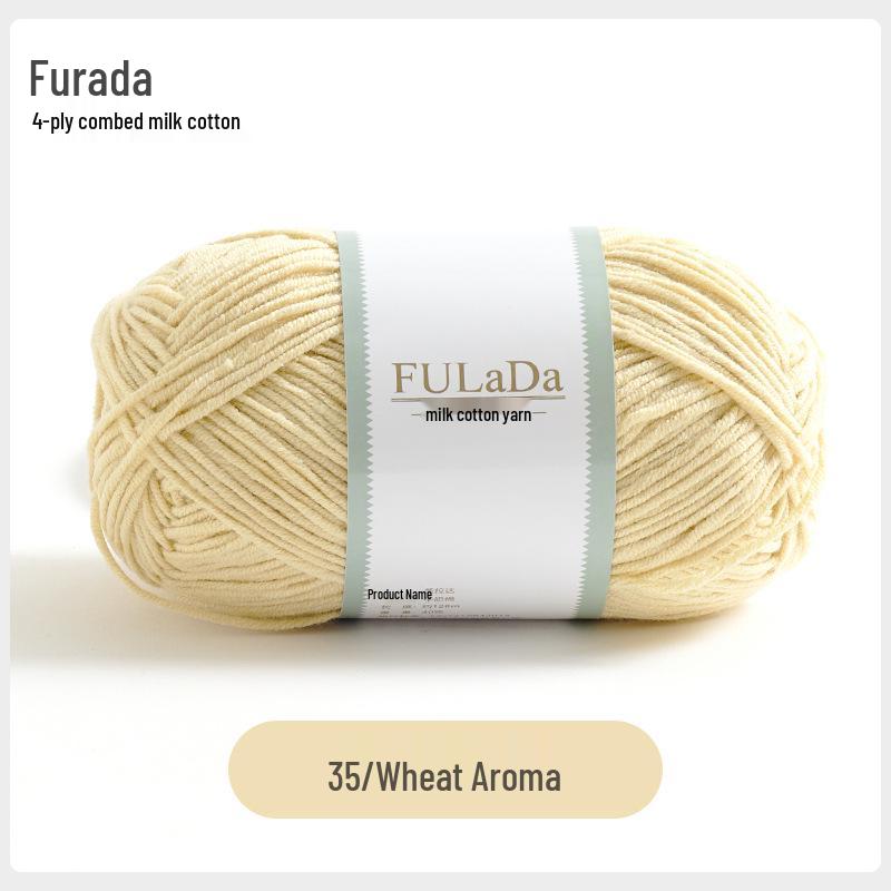 Baby 4-fädig gekämmte Milchbaumwollgarnknäuel zum Handstricken & Häkeln - DIY Puppe, Pullover, Schal Materialpaket